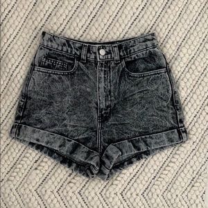 American Apparel high waisted denim shorts